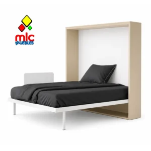 Cama abatible Wallbed 04 vertical u horizontal con somier de lamas y 40 cm de fondo (39)