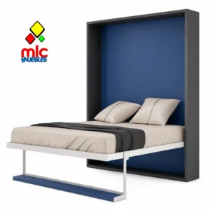 Cama abatible Wallbed 05 vertical u horizontal con somier de lamas con fondo de 40 cm (39)