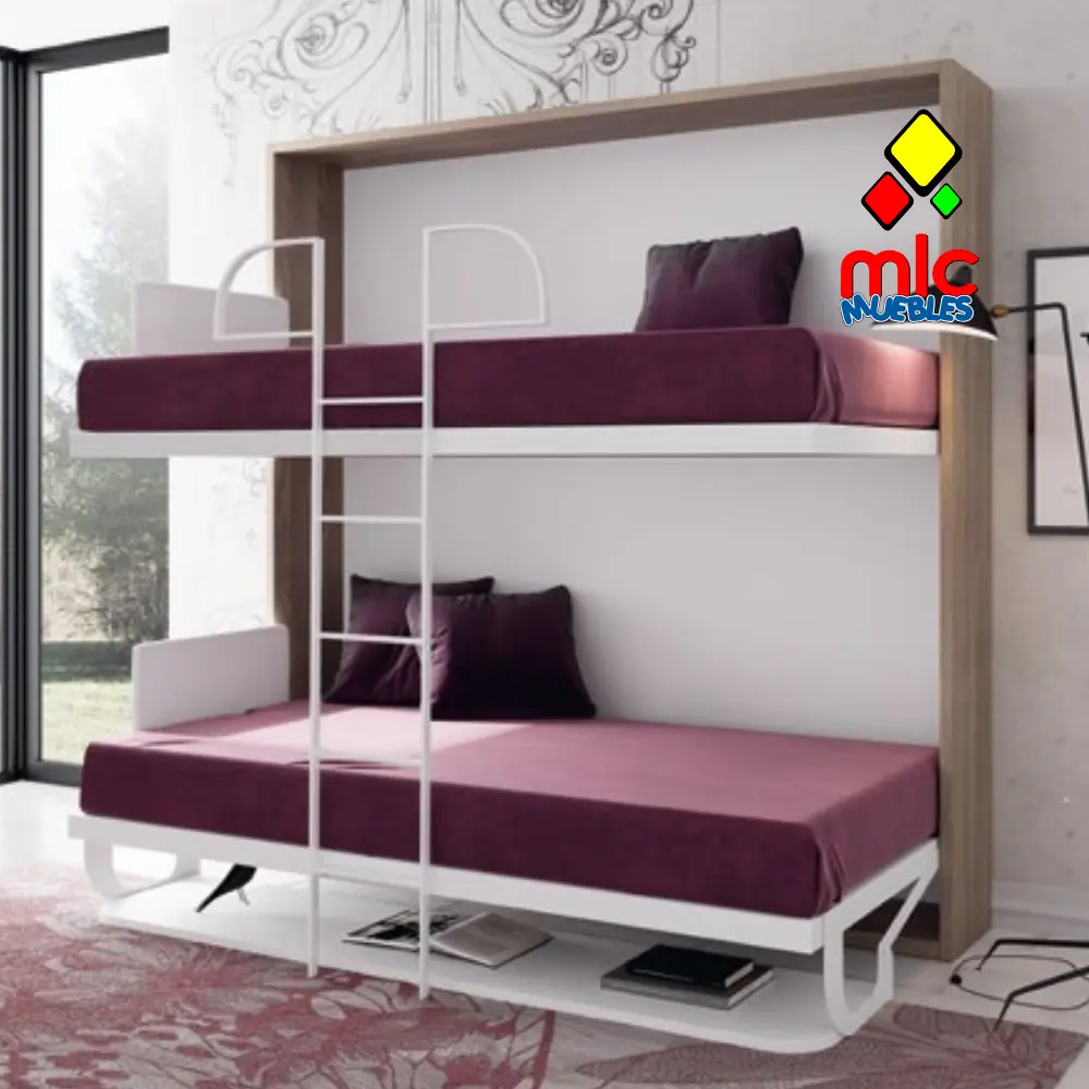 Cama litera horizontal Krono35 90cm x 190cm c/m estudio Wallbed 16 (39) - Imagen 3