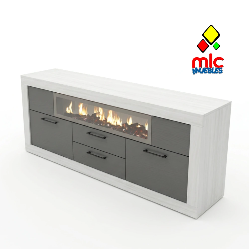 Mueble TV con chimenea LED decorativa (16) - 04_ambiente