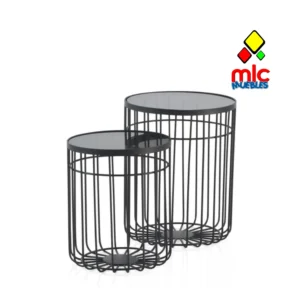 Set 2 mesas auxiliares metal con cristal (36) - 01_principal
