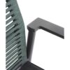 SILLON ALUMINIO GRIS OSCURO RESPALDO TRENZADO CUERDA VERDE - Thumbnail Image 3