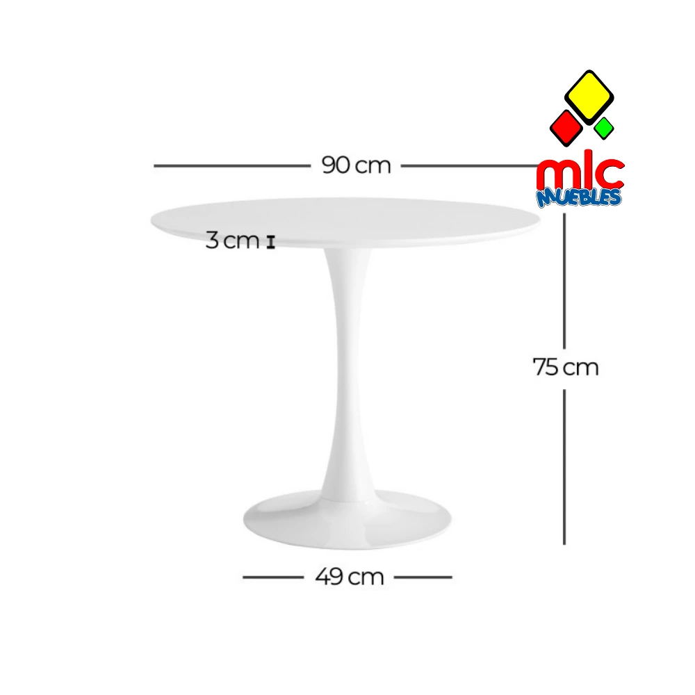 Mesa Gina 90cm redonda (8) - Imagen 8